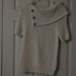 White banana republic short sleeve sweater